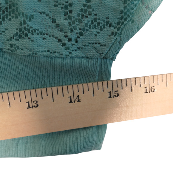 Wet Seal Sheer Blouse Womens Large Green Dolman Sleeves Lightweight Beachy - Picture 8 of 11